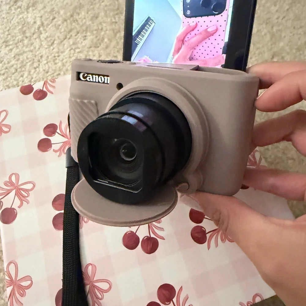 Canon SX740 Camera with Taupe Camera Case with Strap